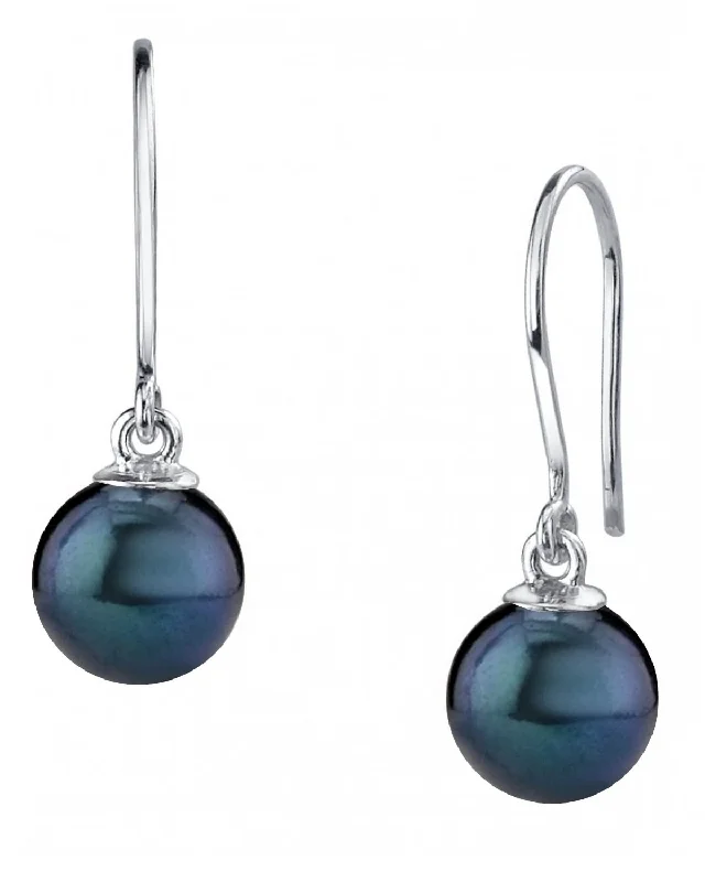 Best hoop earrings with gemstone accents for a colorful and elegant appearance-Black Akoya Pearl Linda Earrings