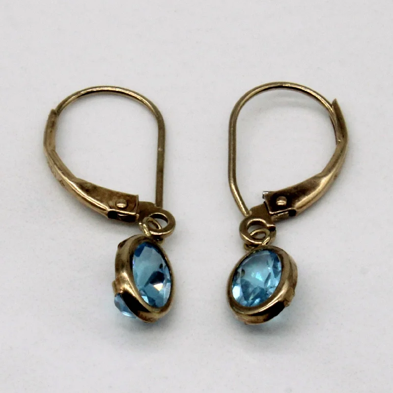 Hoop earrings with dangling charms for a playful and fun look-Blue Topaz Earrings | 1.50ctw |