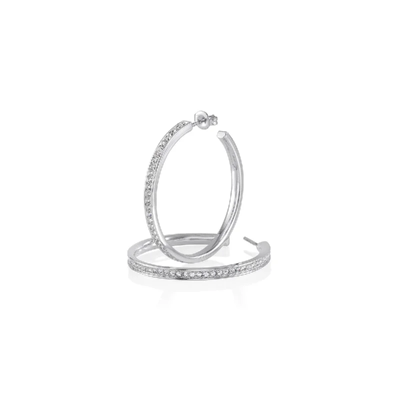 Best hoop earrings with geometric cuts for a sharp, modern appeal-Channel Hoop Earrings