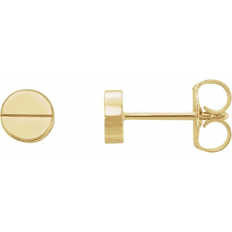 Best hoop earrings with sterling silver for an affordable and chic design-Curata 14k Yellow Gold Polished Geometric Earrings