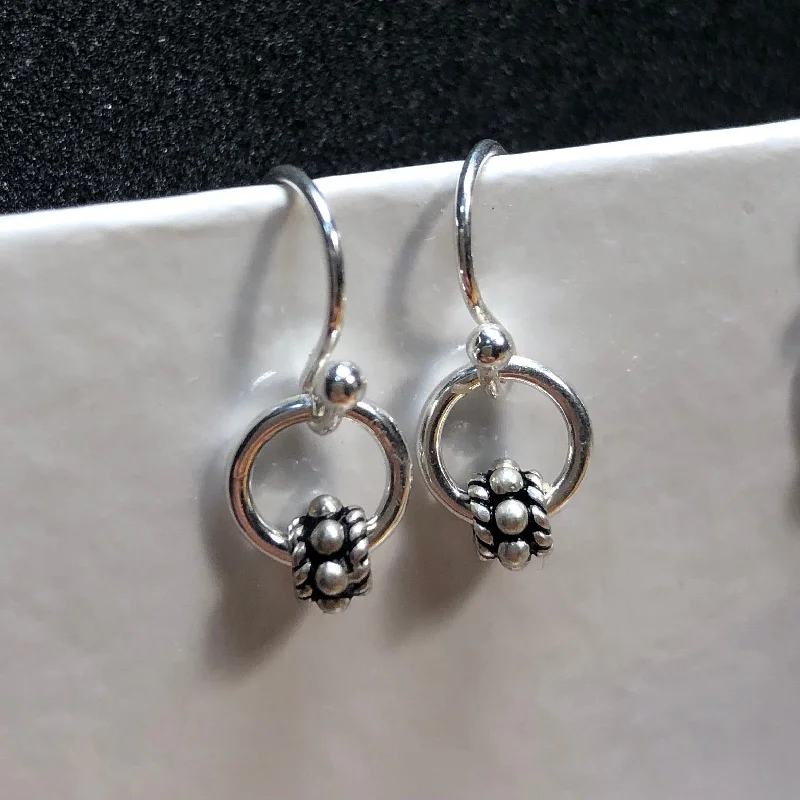 Hoop earrings with cut-out designs for a creative and lightweight effect-Dainty Oxidized Earrings