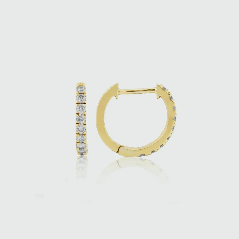 Best hoop earrings with satin ribbons for a soft, feminine appearance-Dovehouse Gold Vermeil & Cubic Zirconia Hoop Earrings