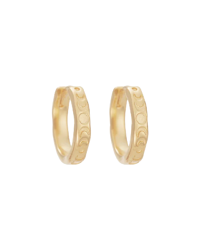 Hoop earrings with hammered copper for a warm and rustic aesthetic-ECLIPSE HOOPS (18K GOLD PLATED)