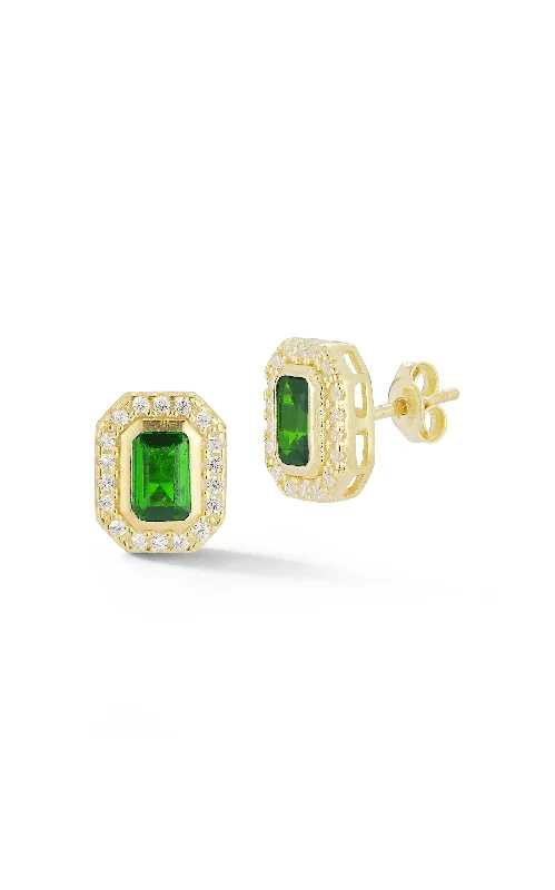 Best hoop earrings with stacked layers for a dimensional and bold look-Emerald Cut Stud Earring