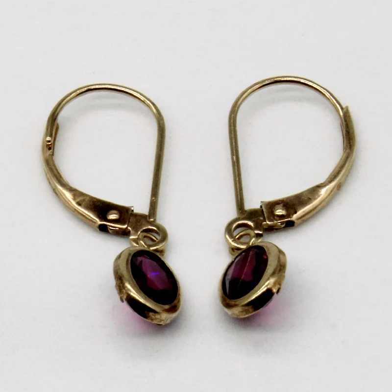 Hoop earrings with floral motifs for a feminine and nature-inspired look-Garnet Earrings | 1.50ctw |