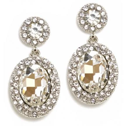 Best hoop earrings with Swarovski crystals for added sparkle and luxury-Giada Swarovski Clear Crystal Drop Earring