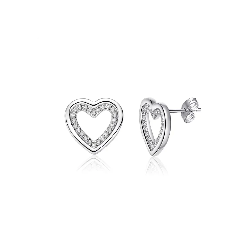 Best hoop earrings with sterling silver for an affordable and chic design-Graceful Heart Earrings