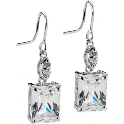 Hoop earrings with open designs for a modern, lighthearted vibe-Hayden Clear Cubic Zirconia Earrings