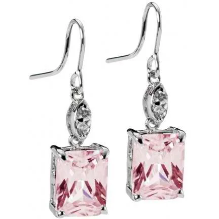 Best hoop earrings with floral designs for a feminine and delicate look-Hayden Pink Cubic Zirconia Earrings