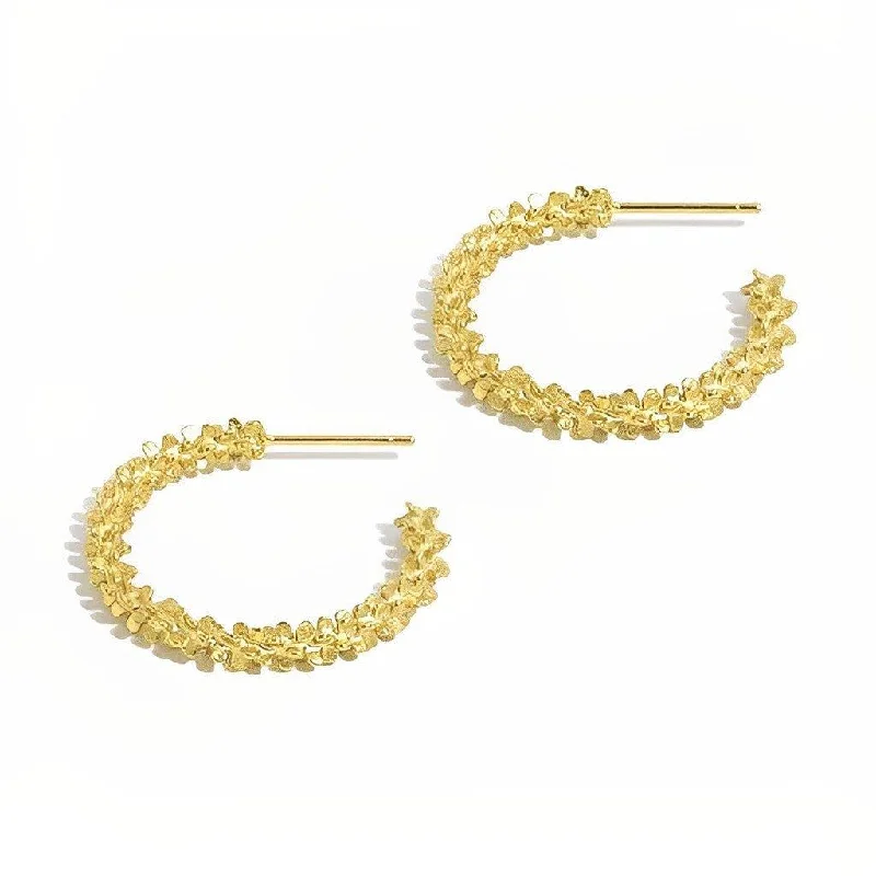 Stylish hoop earrings with diamond accents for an elegant and sparkling effect-Hoop Earrings - Roma