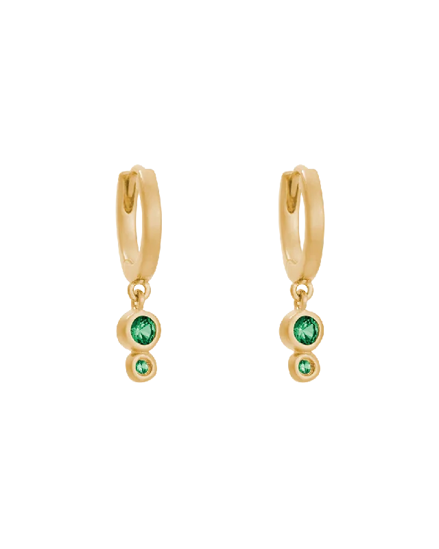 Hoop earrings with circle designs for a classic and timeless shape-IL MARE DROPLET HOOPS (18K GOLD PLATED)