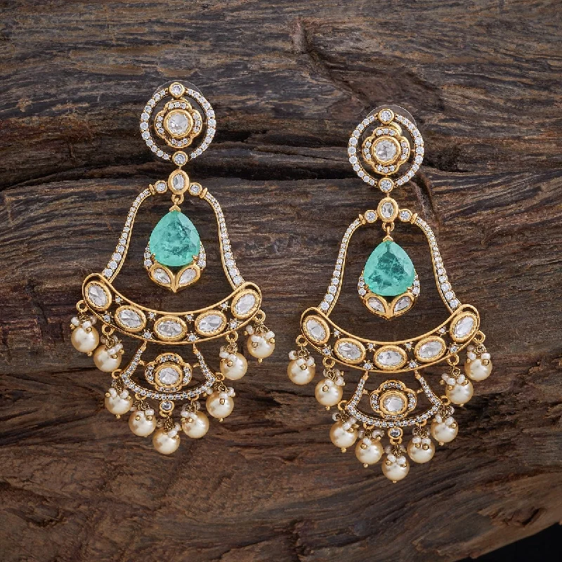 Best hoop earrings with asymmetrical designs for a fashion-forward, avant-garde look-Kundan Earring 178294