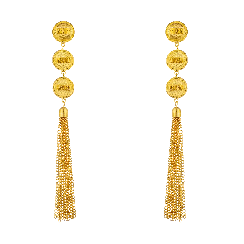 Hoop earrings with oversized pearl accents for a statement-making look-LARUICCI COWBOY EARRINGS