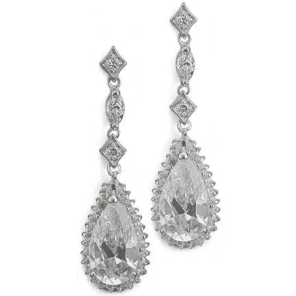 Hoop earrings with pearl accents for a chic and classic style-Leticia Cubic Zirconia Earrings