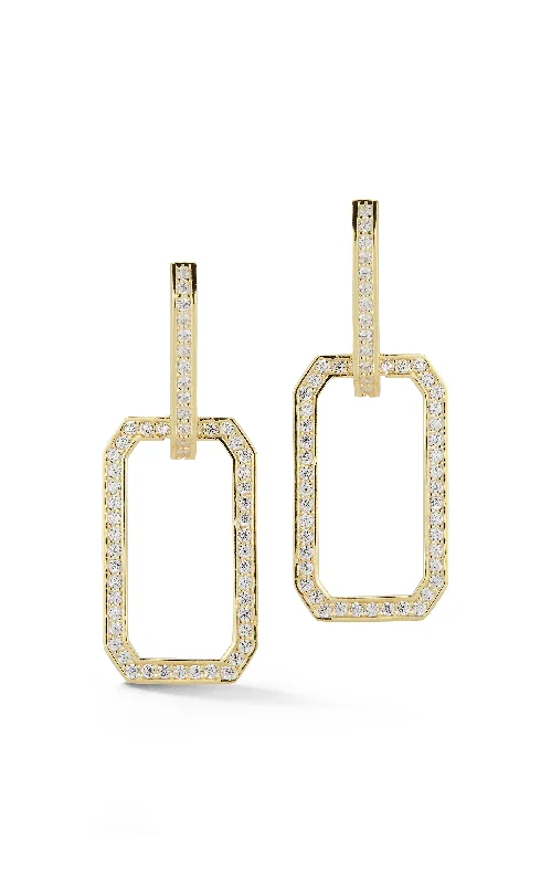 Hoop earrings with oversized designs for a bold, fashion-forward statement-Open Work Drop Earring