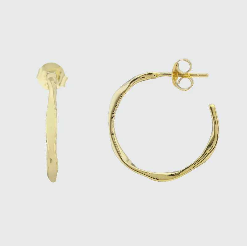 Classic hoop earrings with a thin profile for a sleek and subtle style-Ronda Piccolo Polished Gold Vermeil Hoop Earrings