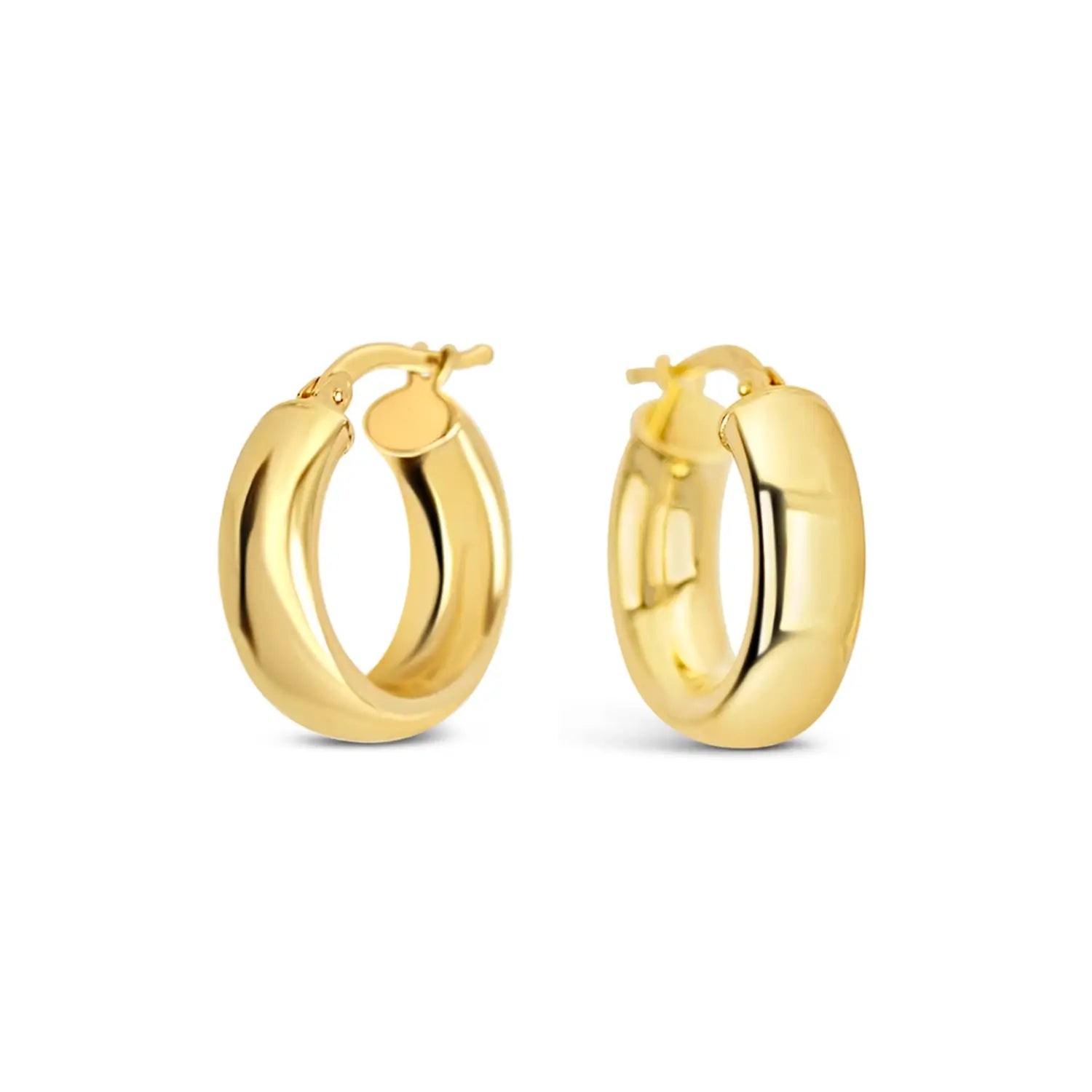 Best hoop earrings with vintage-style detailing for a nostalgic and timeless look-Solid Gold Chunky Hoop Earrings