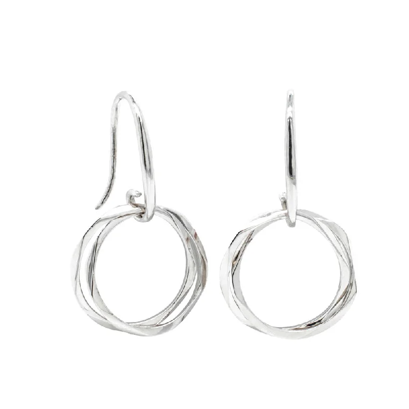 Best hoop earrings with snake-inspired designs for an edgy and fierce vibe-Sterling Silver Mini Entwined Hook Earrings