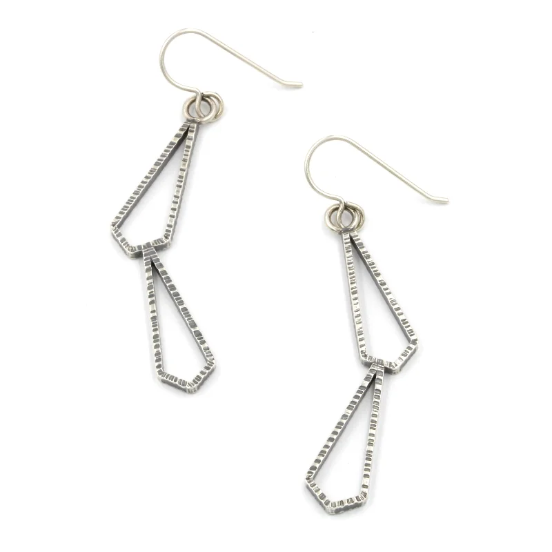 Stylish hoop earrings with diamond accents for an elegant and sparkling effect-Tapered Polygon Earrings