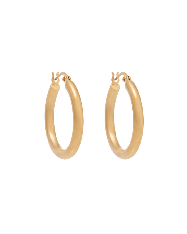 Best hoop earrings with geometric hexagon shapes for a modern, angular look-TIDAL HOOPS MEDIUM (18K GOLD PLATED)