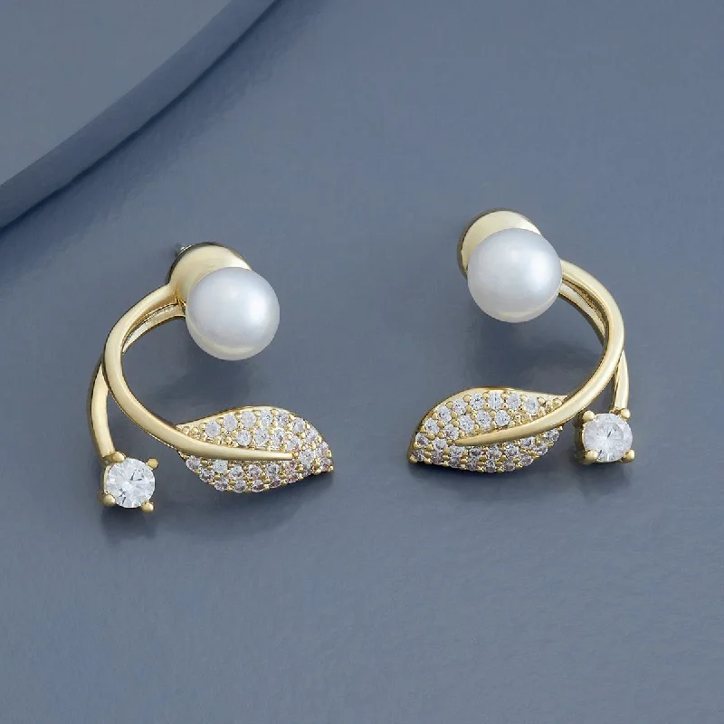 Hoop earrings with pearl accents for a chic and classic style-Trendy Earring 179205