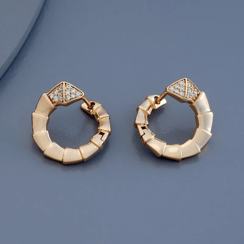 Best hoop earrings with snake chain details for a sleek and modern touch-Trendy Earring 179311