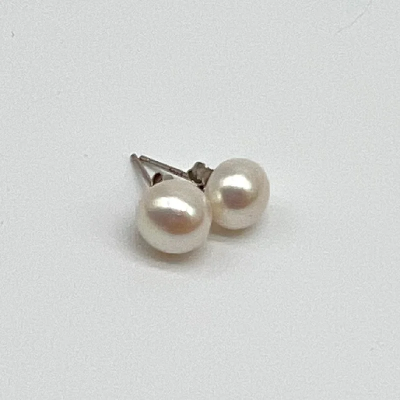 Best hoop earrings with sparkling cubic zirconia for a brilliant, budget-friendly effect-White pearl studs