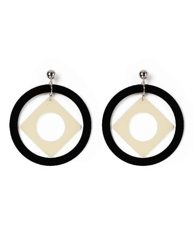 Hoop earrings with satin finishes for a smooth and elegant appearance-WHITE ROCK EARRINGS