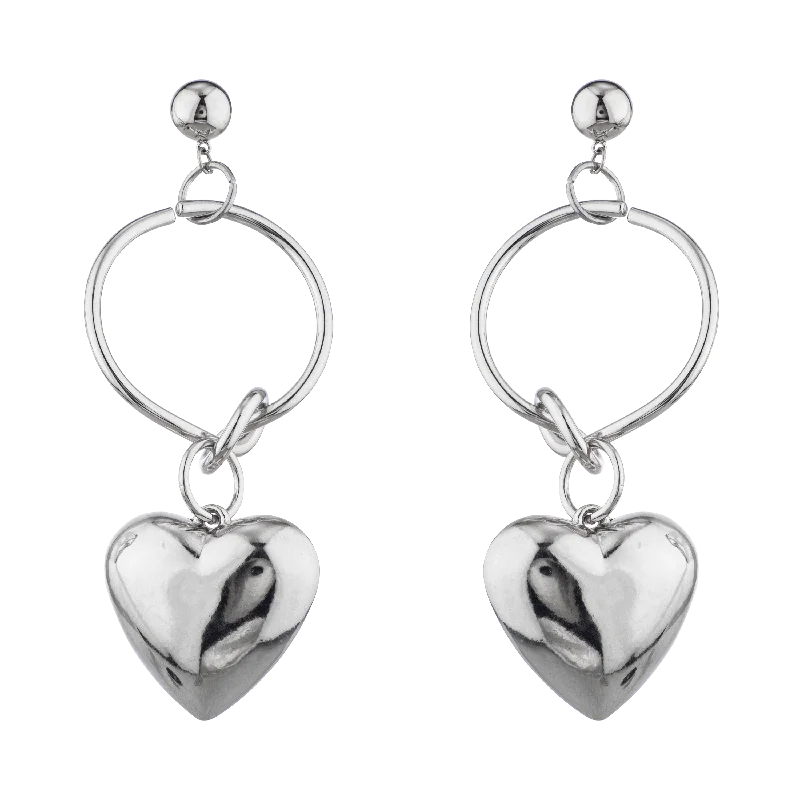 Best hoop earrings with smooth ceramic finishes for a polished, clean style-WILD HEART EARRINGS