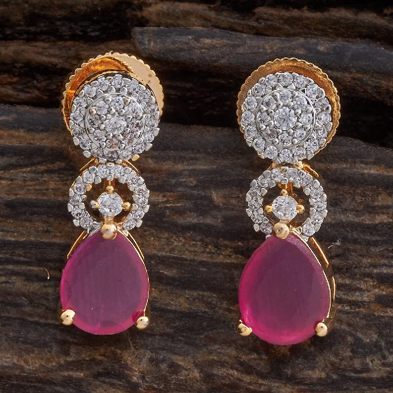 Best hoop earrings with stacked layers for a dimensional and bold look-Zircon Earring 177289